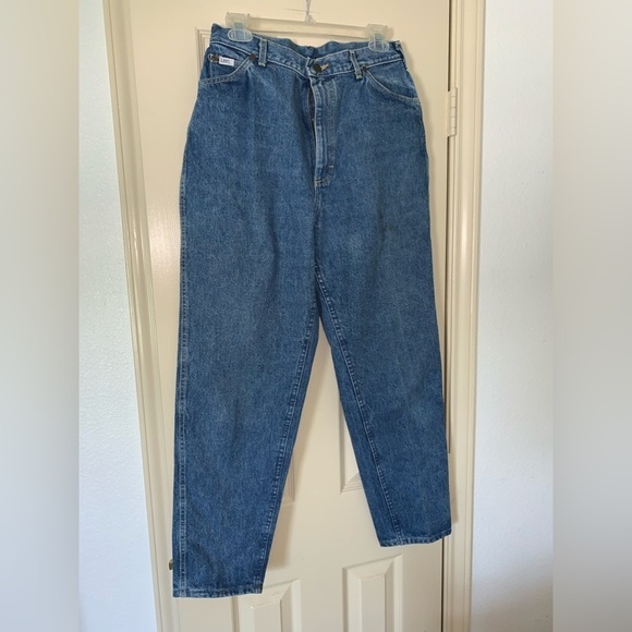 Lee Denim - VINTAGE LEE BLUE JEANS WIDE THIGH STRAIGHT LEG 80S SCHOOL 15 MEDIUM MOMCORE